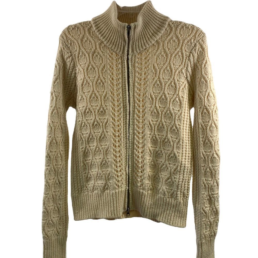 Lucky Brand Cream Cable Knit Cardigan